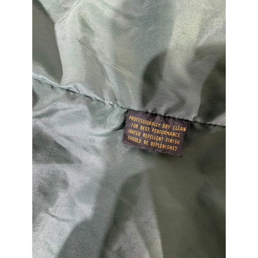 Eddie Bauer Wool Lined Mountain Parka Large Green Hooded Barn Coat Chore Jacket